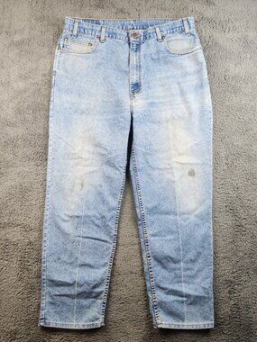 Vintage Levi's Jeans Fit 36x28 Tag 40x30 Light Wash Denim Relaxed Straight 90's